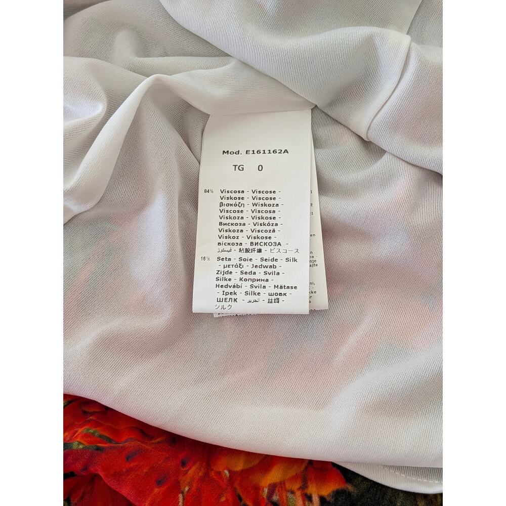 Oblique Creations Italian Designer Tropical Dress Blue Size 0 US Small - Picture 7 of 7